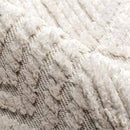 Tapis rectangle berbère blanc à motifs carreaux en relief et franges
