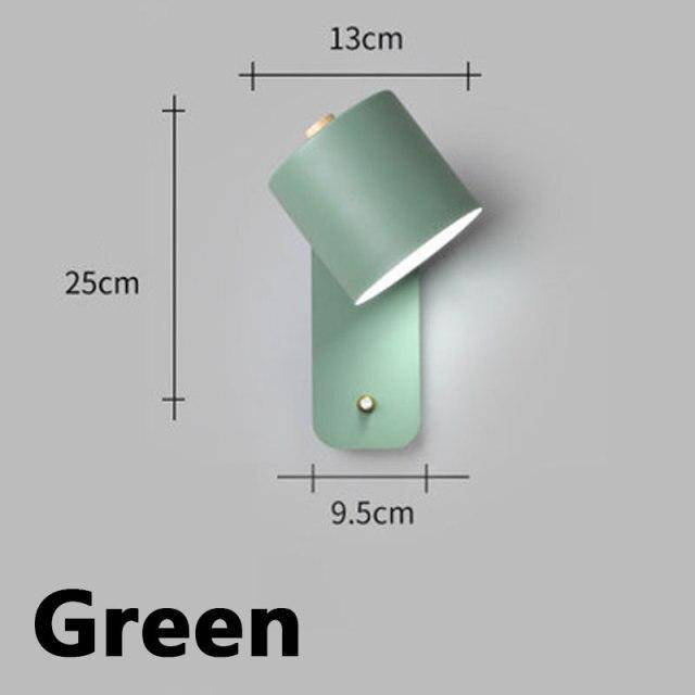 Applique murale moderne LED aux formes arrondies en métal et bois Nordic