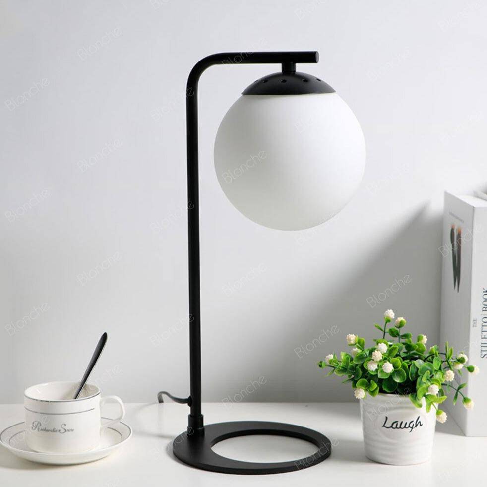 Lampe à poser design LED en métal et boule en verre Sofa - vue 2 sur 6