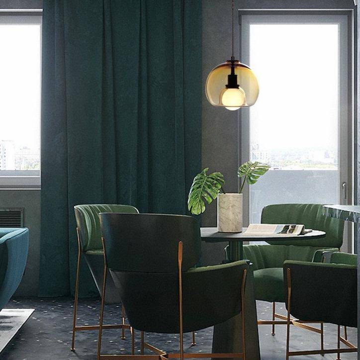 Suspension design LED en verre fumée Lights - vue 3 sur 10