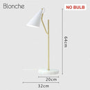 Lampe à poser design LED en marbre avec tube dorée