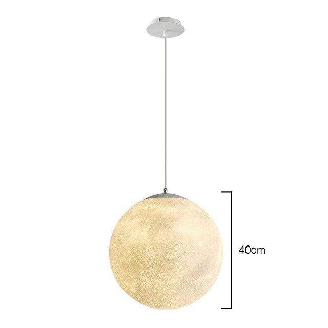 Suspension design LED en boule style Moon - vue 6 sur 6