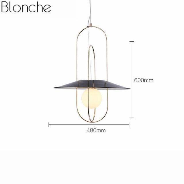Suspension design LED avec anneaux en métal et verre Nordic