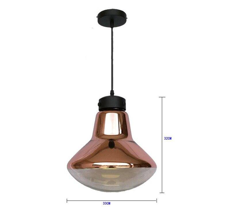 Suspension design LED en métal aux formes arrondies Rétro - vue 6 sur 5
