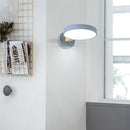 Applique murale scandinave LED circulaire et détails en bois Cesia