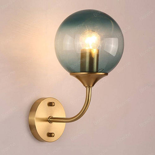 Applique murale moderne LED avec boule en verre Cooper