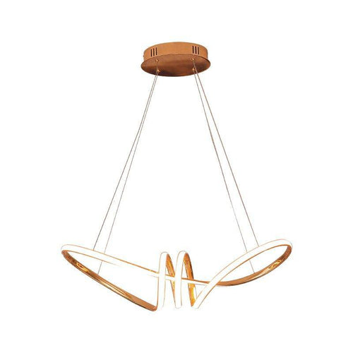 Lustre design à LED avec spirales dorées Néo - vue 5 sur 4