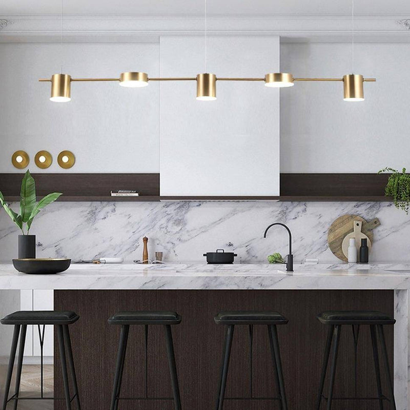 Lustre design à LED allongé en métal style Luxury Hang