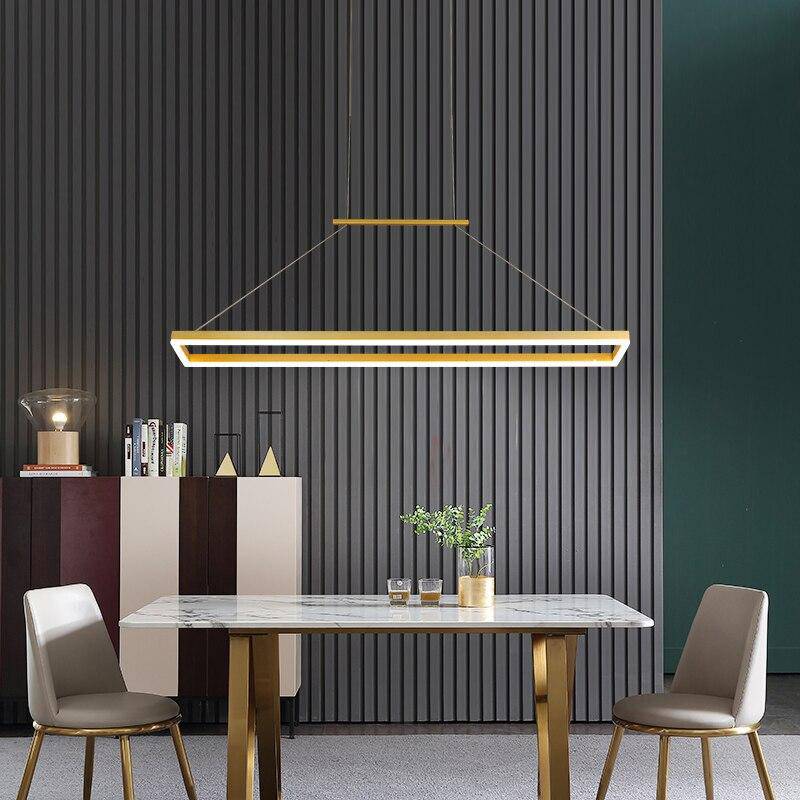 Lustre design moderne LED arrondi en métal doré ou marron Lofty - vue 4 sur 7