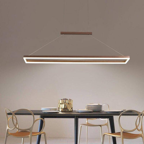 Lustre design moderne LED arrondi en métal doré ou marron Lofty - vue 3 sur 7