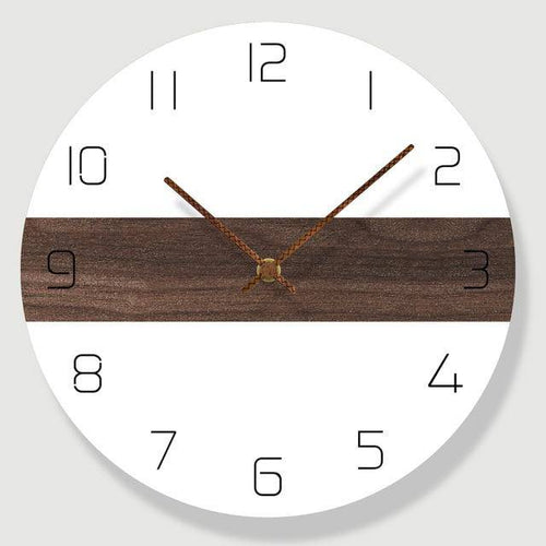 Horloge murale ronde bicolore avec bande et chiffres 30cm - vue 7 sur 7