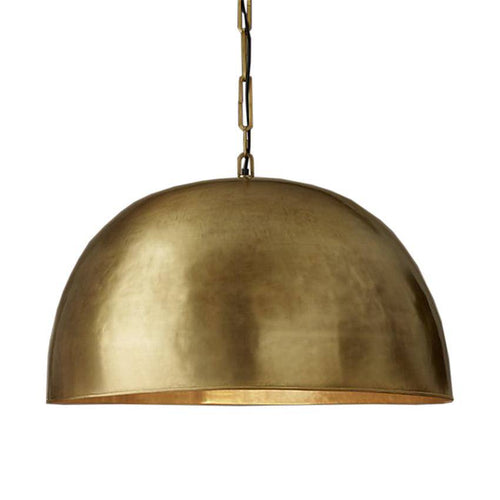 Suspension design LED avec abat-jour en métal doré style Mushroom - vue 3 sur 4