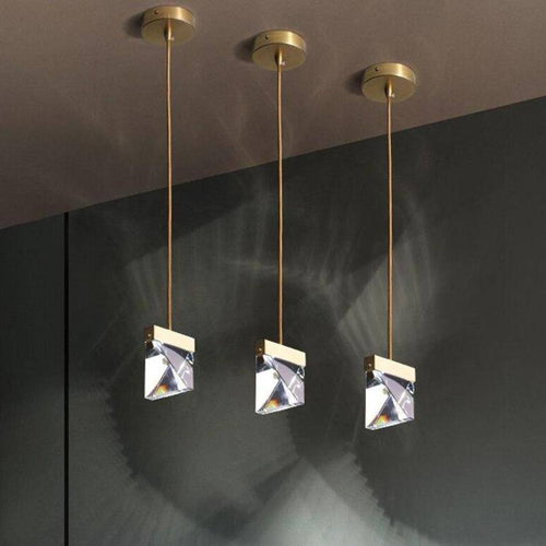 Suspension design LED en verre cristal Full - vue 4 sur 4