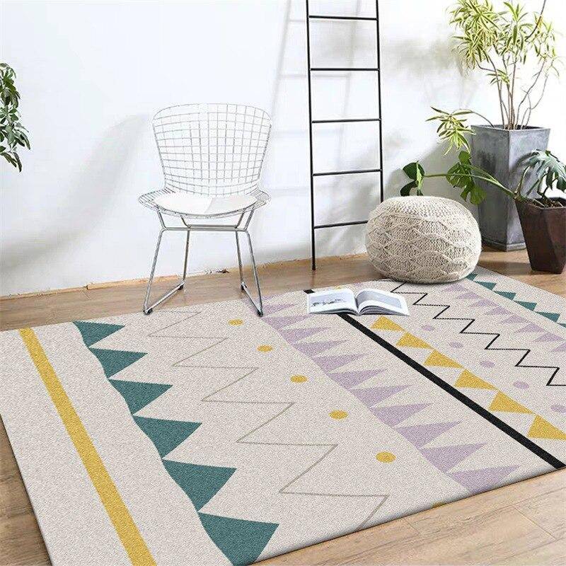 Tapis rectangle coloré style scandinave design