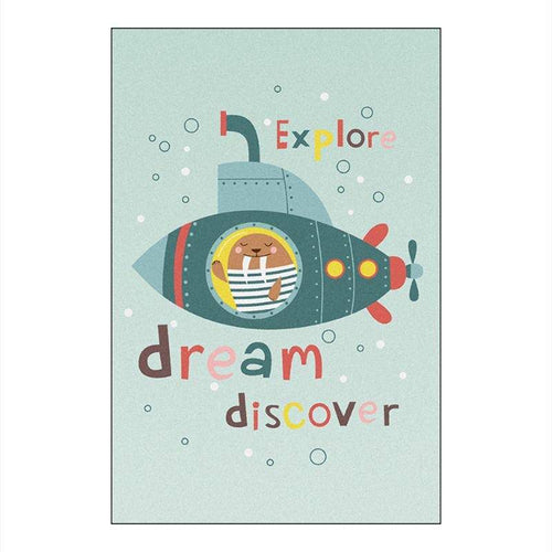 Tapis rectangle pour enfant dessin animé Cartoo