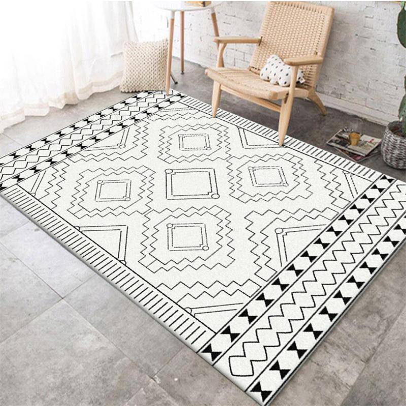 Tapis berbère rectangle moderne à motifs géométrique Figure - vue 3 sur 5