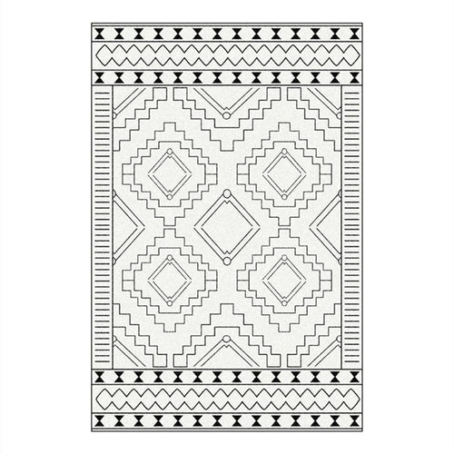 Tapis berbère rectangle moderne à motifs géométrique Figure