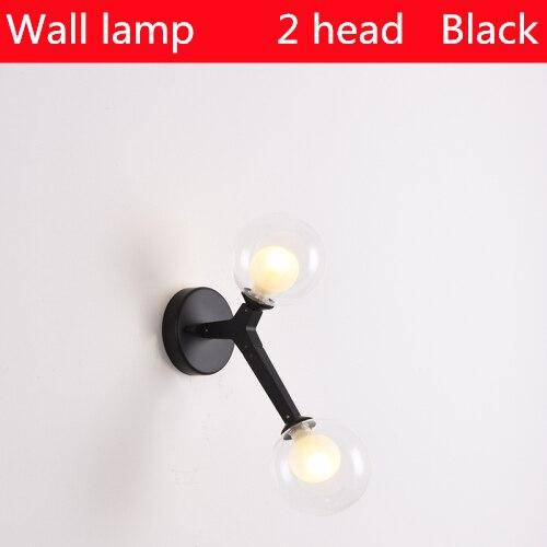 Lustre design LED boule de verre - vue 3 sur 10