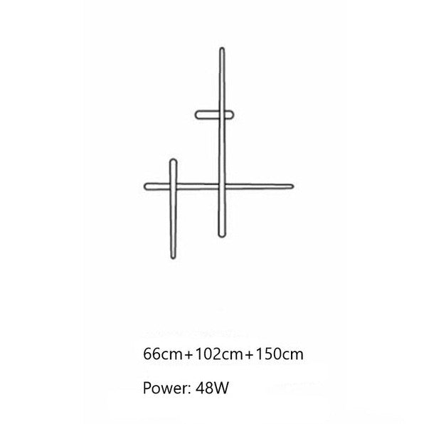 Applique murale design LED barres lumineuses simples Amayel - vue 10 sur 12