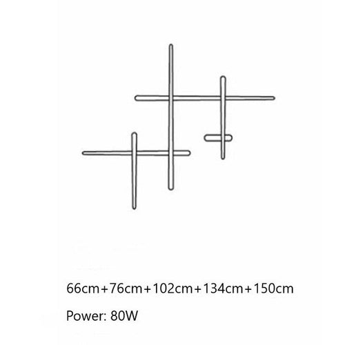 Applique murale design LED barres lumineuses simples Amayel