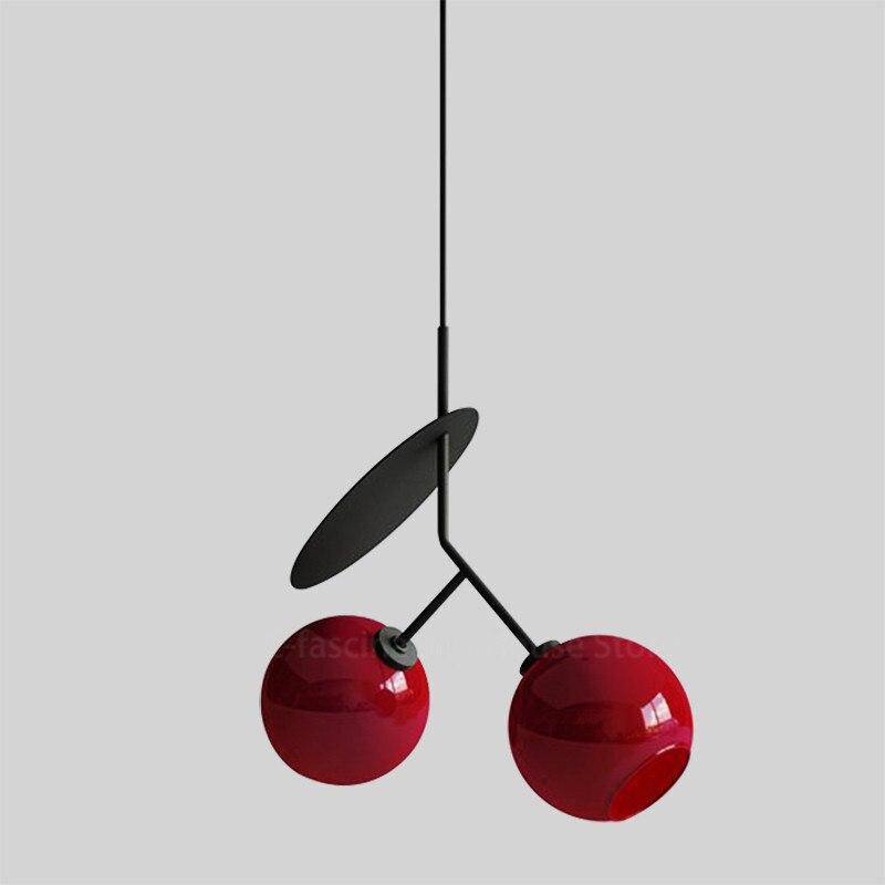 Suspension design LED en métal style cerise deco - vue 7 sur 12