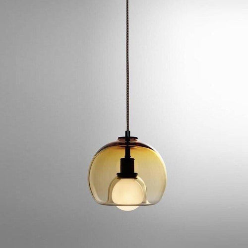 Suspension design LED boule en verre fumé Hang - vue 8 sur 8