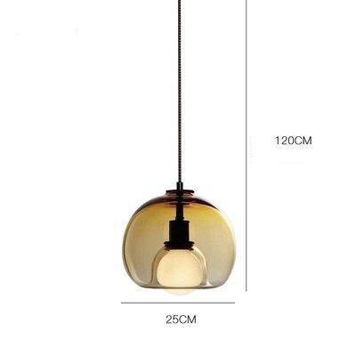 Suspension design LED boule en verre fumé Hang - vue 7 sur 8