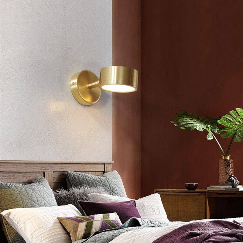Applique murale LED avec lampe cylindrique et tige dorée Lofty - vue 5 sur 10