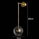Applique murale LED avec lampe cylindrique et tige dorée Lofty