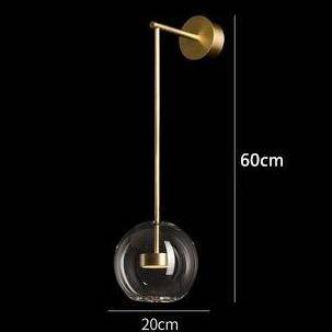 Applique murale LED avec lampe cylindrique et tige dorée Lofty - vue 9 sur 10