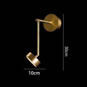 Applique murale LED avec lampe cylindrique et tige dorée Lofty - vue 7 sur 10