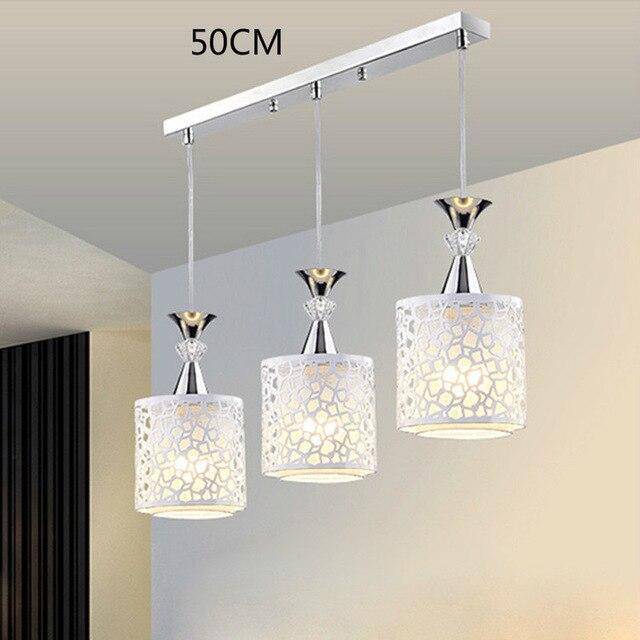 Suspension LED chromé et cristal - vue 2 sur 3