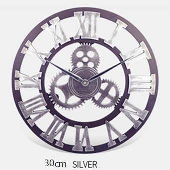Horloge murale en métal vintage à chiffres romains ou digitaux Numeral