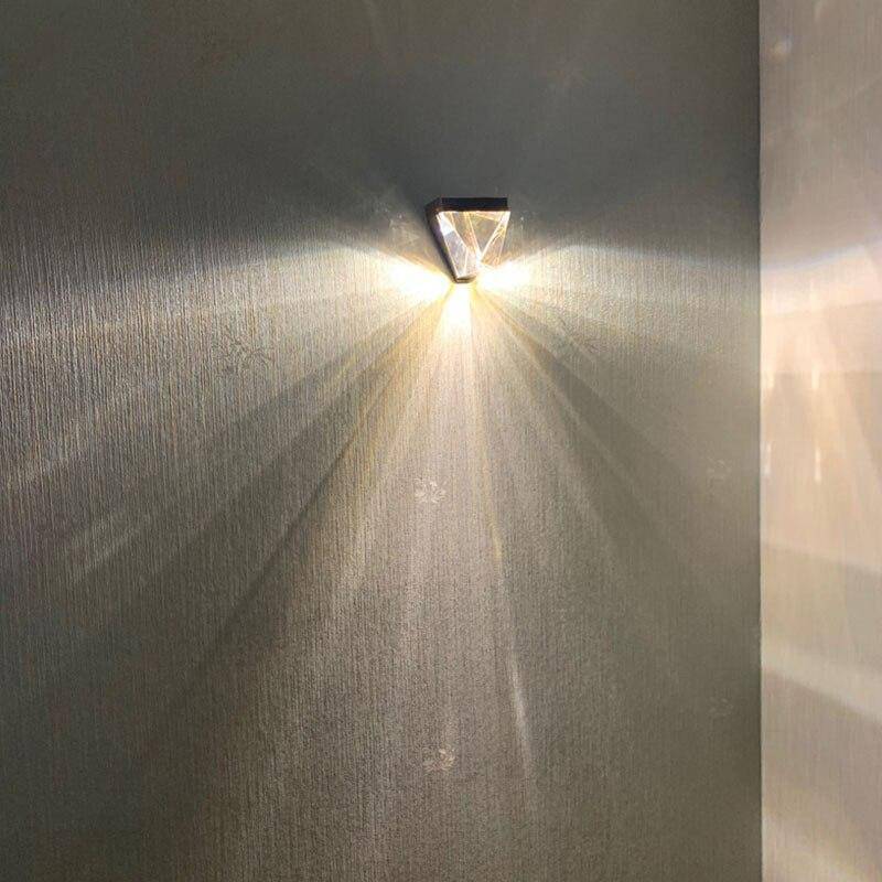 Applique murale design à LED en verre de cristal luxury - vue 2 sur 7