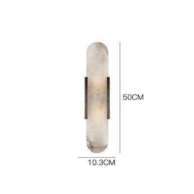 Applique murale design LED en marbre allongé luxury - vue 8 sur 8