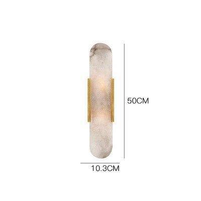 Applique murale design LED en marbre allongé luxury - vue 7 sur 8