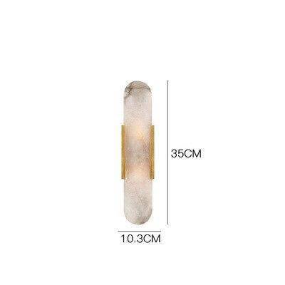 Applique murale design LED en marbre allongé luxury - vue 6 sur 8