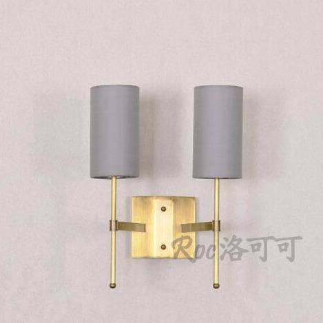 Applique murale design LED avec abat-jour cylindrique gris - vue 8 sur 9