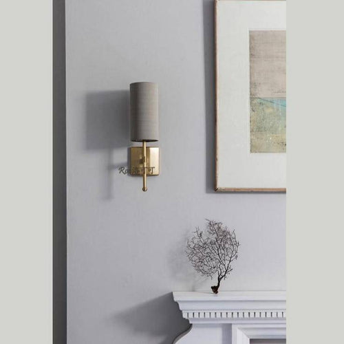 Applique murale design LED avec abat-jour cylindrique gris - vue 4 sur 9