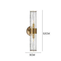 Applique murale moderne LED avec abat-jour cylindrique en verre