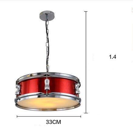 Suspension rétro LED en métal style tambour de batterie - vue 4 sur 4