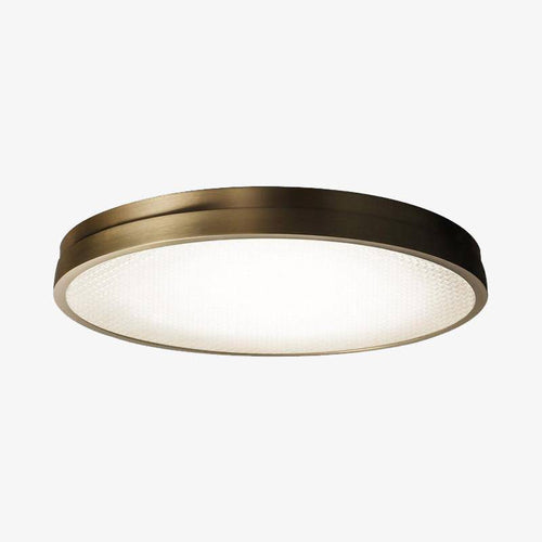 Plafonnier design LED arrondi ultra fin et doré Loft