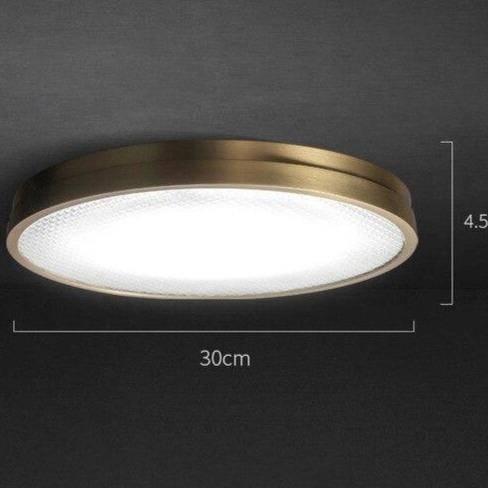 Plafonnier design LED arrondi ultra fin et doré Loft - vue 7 sur 6