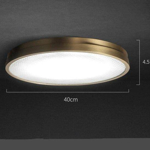 Plafonnier design LED arrondi ultra fin et doré Loft - vue 5 sur 6