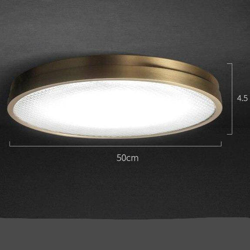 Plafonnier design LED arrondi ultra fin et doré Loft - vue 6 sur 6