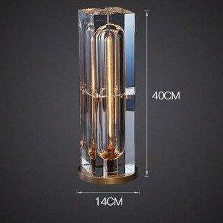 Lampe à poser design LED en verre crystal géométrique Luxury - vue 7 sur 8