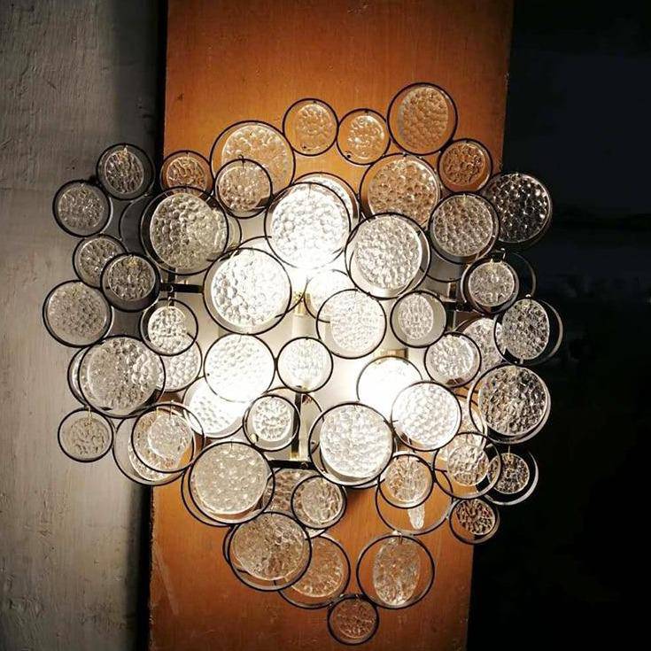 Applique murale design LED avec plusieurs cercle en verre Crystal - vue 4 sur 3