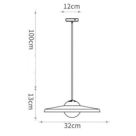 Suspension design LED avec chapeau cuivre Luxury - vue 4 sur 6
