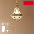 Suspension retro LED dorée et en verre Balcony