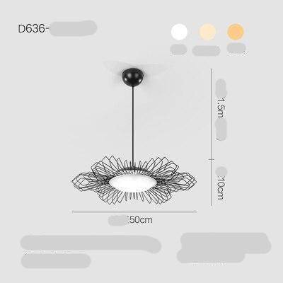 Suspension design LED avec abat-jour et anneaux métal Luxury - vue 5 sur 7